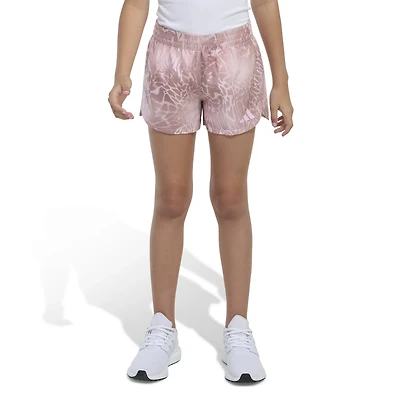adidas Girls' AOP Woven Gradient Animal Pacer Shorts