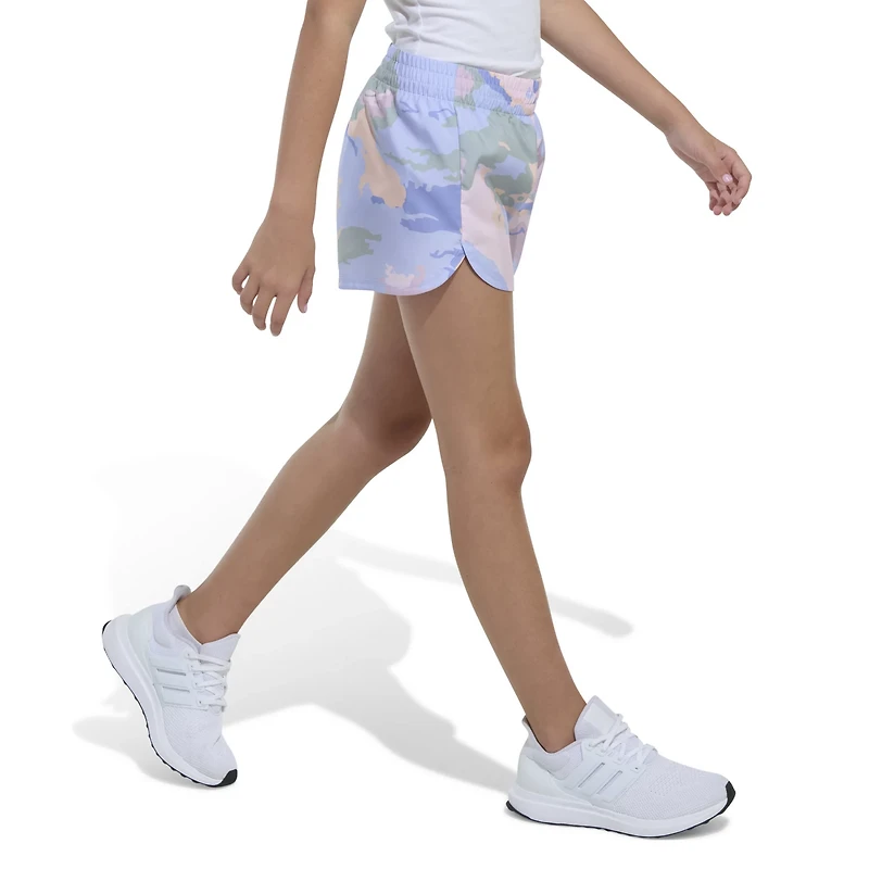 adidas Girls' AOP Woven Pacer Shorts 2-3/4