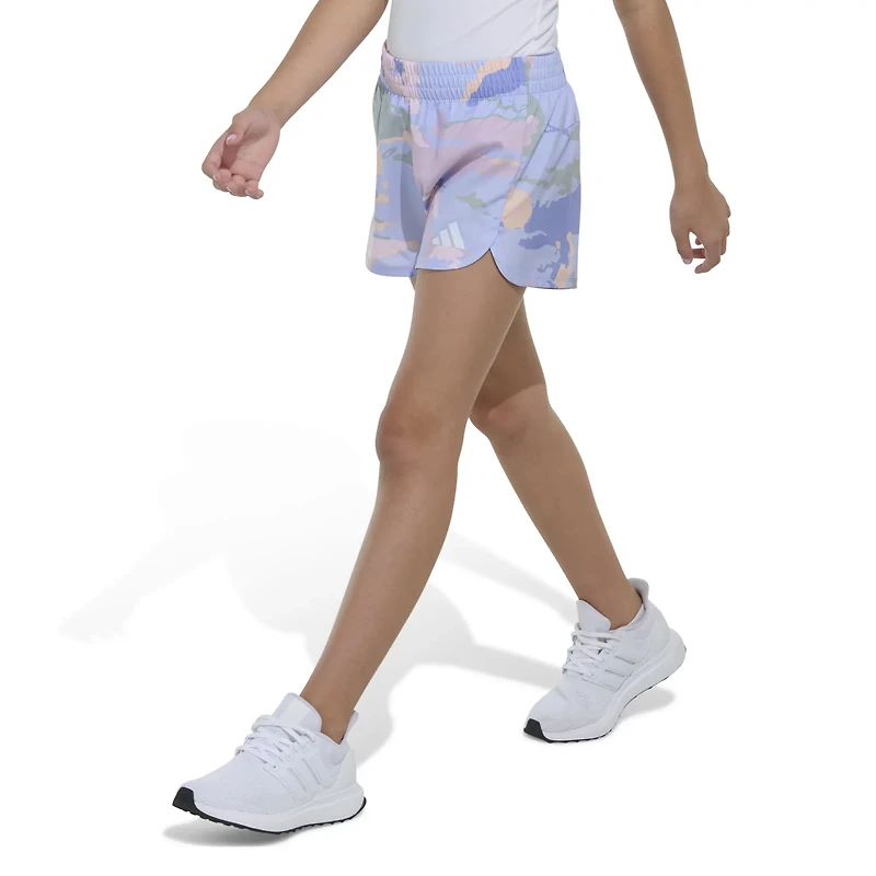 adidas Girls' AOP Woven Pacer Shorts 2-3/4