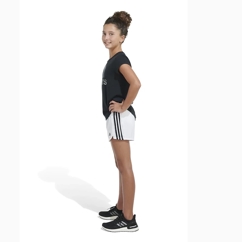 adidas Girls' CLR 3-Stripe Woven Pacer Shorts