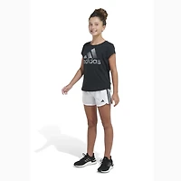 adidas Girls' CLR 3-Stripe Woven Pacer Shorts
