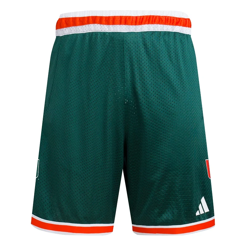 adidas Miami Hurricanes Swingman Replica Basketball Shorts