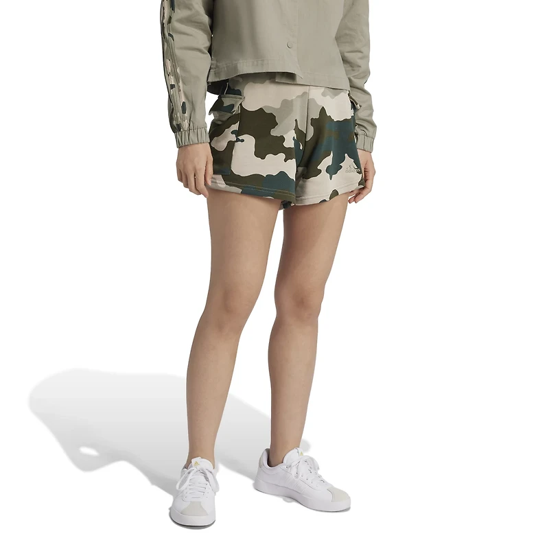 Adidas Women's Camo Print Cargo Shorts