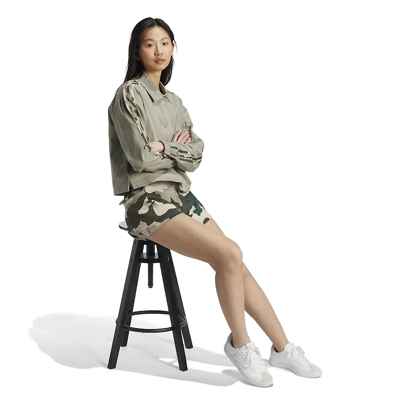 Adidas Women's Camo Print Cargo Shorts
