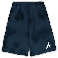Atlanta Braves Big  Tall Tye Dye Fleece Shorts