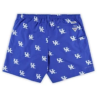 Columbia Kentucky Wildcats Big  Tall Backcast II Allover Print Logo Omni-Shade Shorts