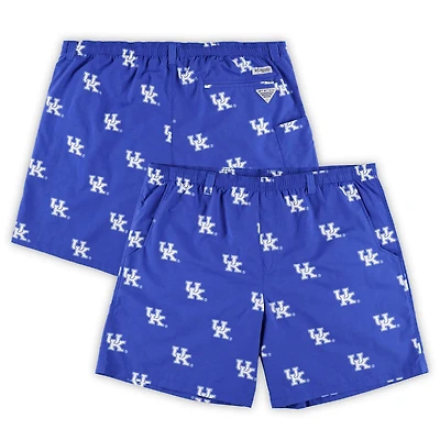 Columbia Kentucky Wildcats Big  Tall Backcast II Allover Print Logo Omni-Shade Shorts