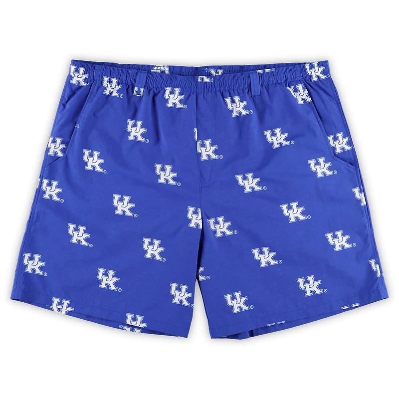 Columbia Kentucky Wildcats Big  Tall Backcast II Allover Print Logo Omni-Shade Shorts