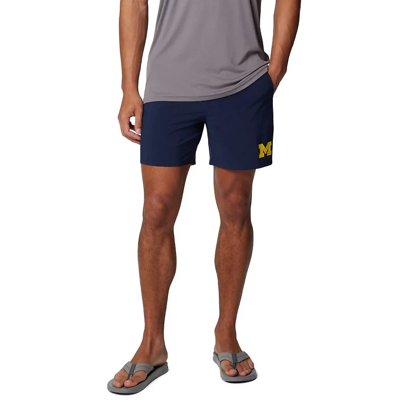 Columbia Michigan Wolverines PFG Terminal Roamer Omni-Shade Stretch Shorts