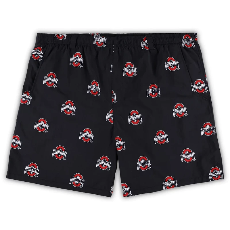 Columbia Ohio State Buckeyes Big  Tall Backcast II Allover Print Omni-Shade Shorts