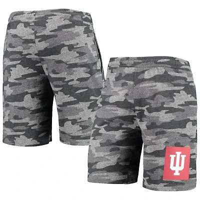 Concepts Sport /Gray Indiana Hoosiers Camo Backup Terry Jam Lounge Shorts