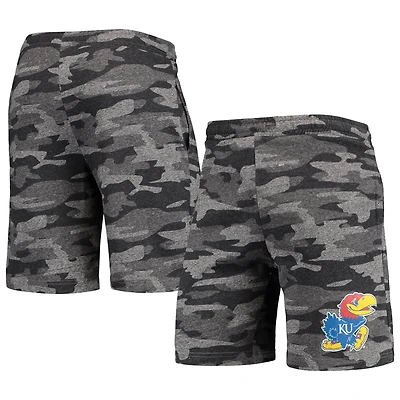Concepts Sport /Gray Kansas Jayhawks Camo Backup Terry Jam Lounge Shorts