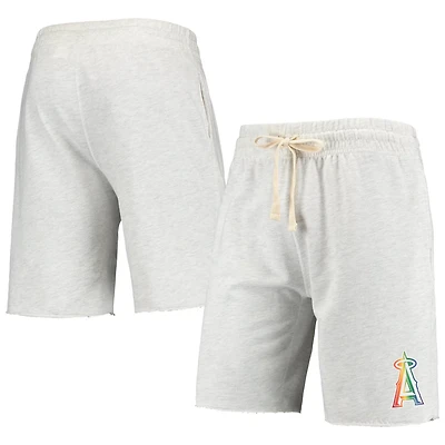 Concepts Sport Los Angeles Angels Mainstream Logo Terry Tri-Blend Shorts