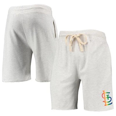 Concepts Sport St Louis Cardinals Mainstream Logo Terry Tri-Blend Shorts