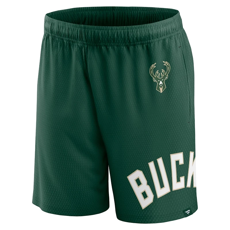 Fanatics Hunter Milwaukee Bucks Free Throw Mesh Shorts