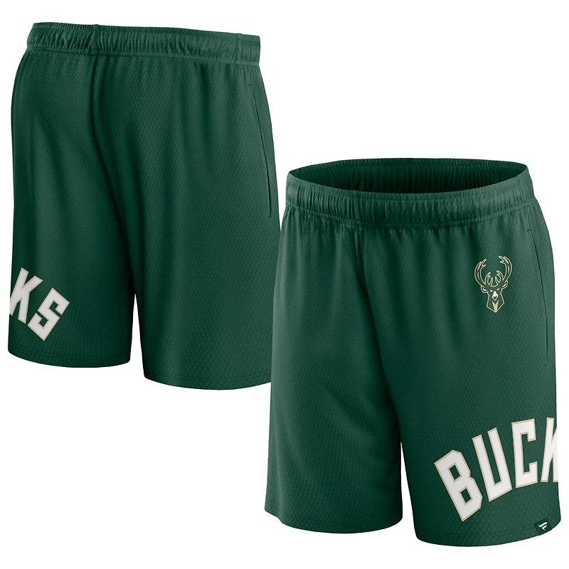 Fanatics Hunter Milwaukee Bucks Free Throw Mesh Shorts
