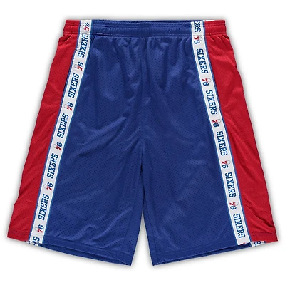 Fanatics /Red Philadelphia 76ers Big Tall Tape Mesh Shorts