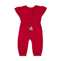 Infant Colosseum Nebraska Huskers Beautopia Waffle Knit Romper