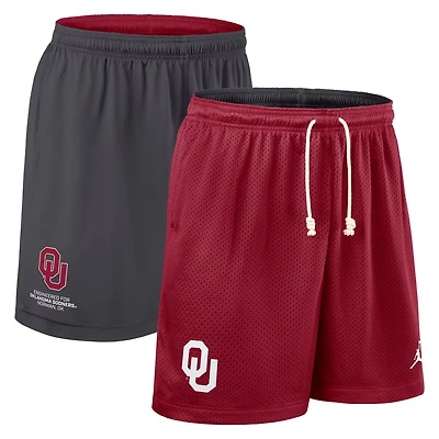 Jordan Brand Charcoal Oklahoma Sooners 2025 Sideline Reversible Performance Shorts