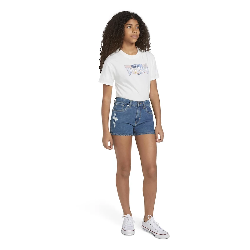 Levi's Girls' Mini Mom Denim Shorts