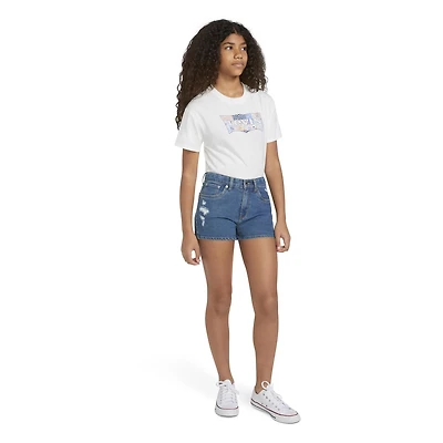 Levi's Girls' Mini Mom Denim Shorts