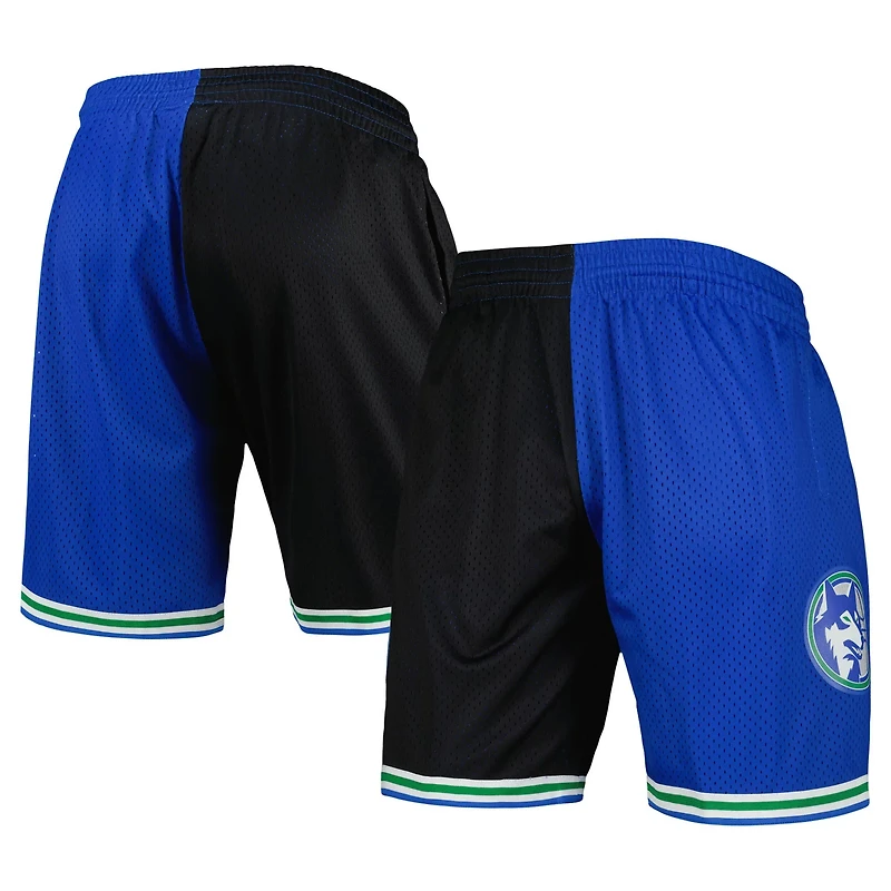 Mitchell  Ness /Blue Minnesota Timberwolves Hardwood Classics 1993 Split Swingman Shorts
