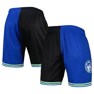 Mitchell  Ness /Blue Minnesota Timberwolves Hardwood Classics 1993 Split Swingman Shorts