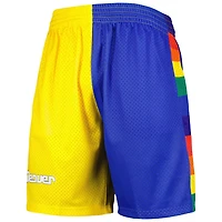 Mitchell  Ness /Gold Denver Nuggets Hardwood Classics 1991 Split Swingman Shorts