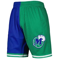 Mitchell  Ness /Green Dallas Mavericks Hardwood Classics 1998 Split Swingman Shorts