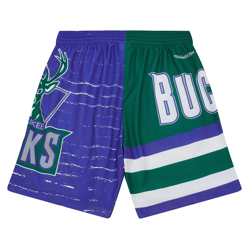 Mitchell  Ness /Hunter Green Milwaukee Bucks Jumbotron 30 Shorts