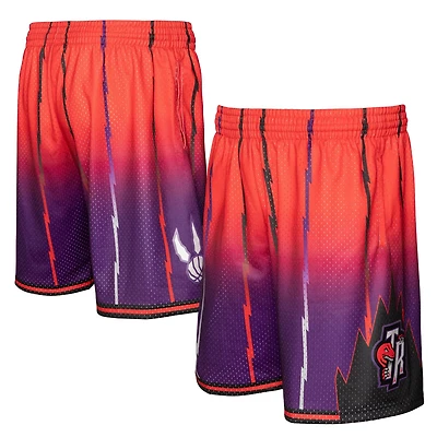 Mitchell  Ness /Purple Toronto Raptors 1998/99 Hardwood Classics Fadeaway Reload 30 Swingman Shorts