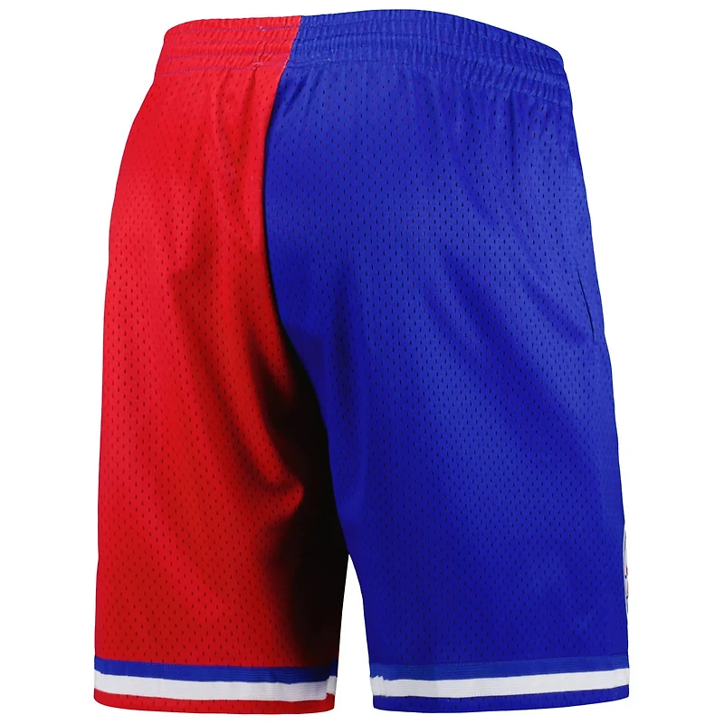 Mitchell  Ness /Red Philadelphia 76ers Hardwood Classics 1982 Split Swingman Shorts