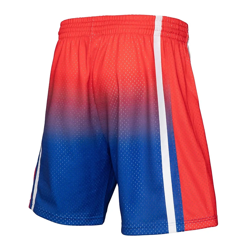 Mitchell Ness /Royal Philadelphia 76ers 1996/97 Hardwood Classics Fadeaway Reload 30 Swingman Shorts