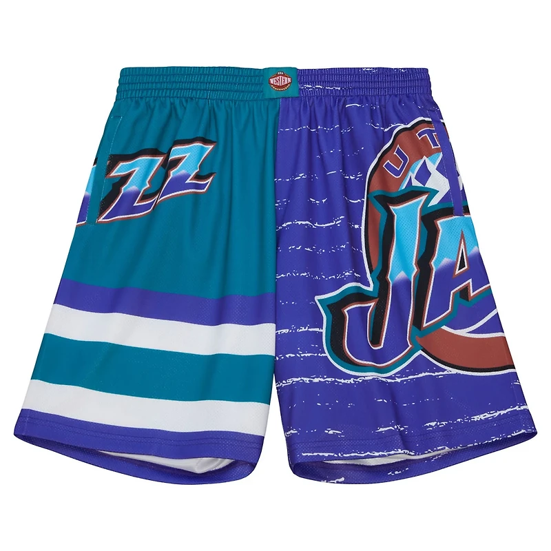Mitchell Ness /Turquoise Utah Jazz Jumbotron 30 Shorts