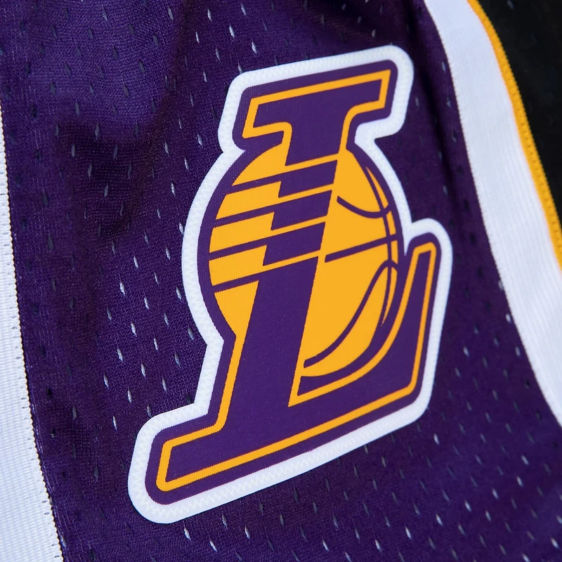 Mitchell  Ness Black Los Angeles Lakers 2009 10 Hardwood Classics Fadeaway Reload 30 Swingman Shorts