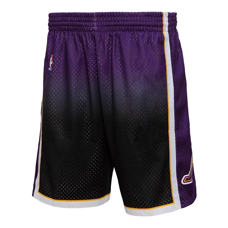 Mitchell  Ness Black Los Angeles Lakers 2009 10 Hardwood Classics Fadeaway Reload 30 Swingman Shorts