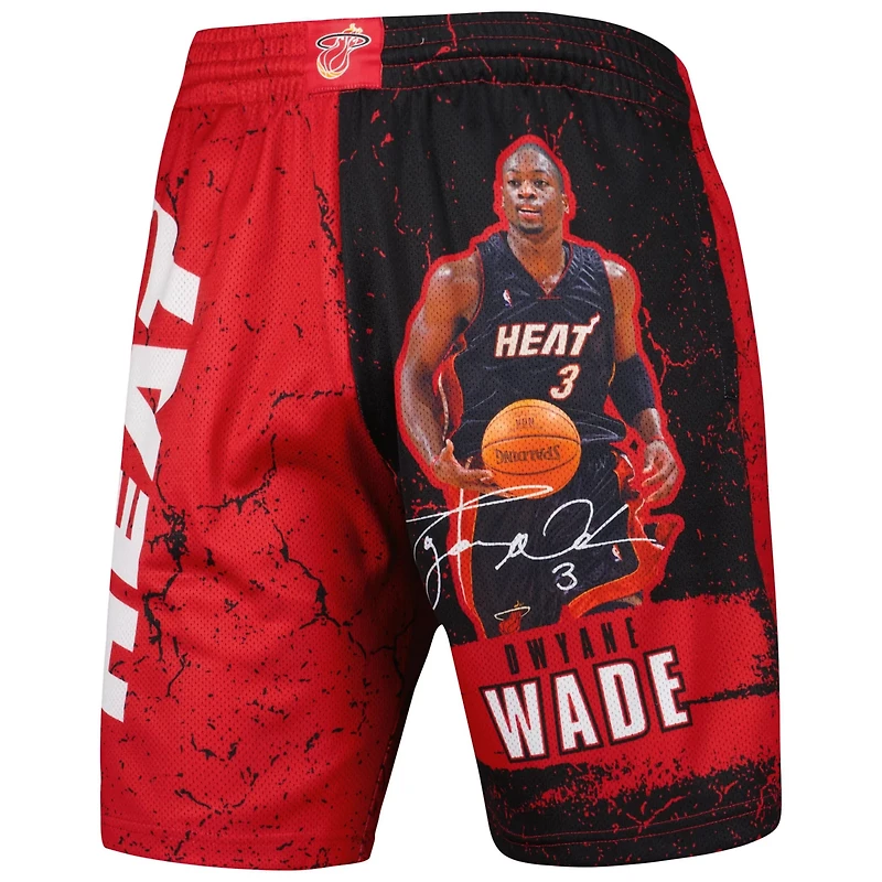 Mitchell  Ness Dwyane Wade Miami Heat Hardwood Classics Player Burst Shorts