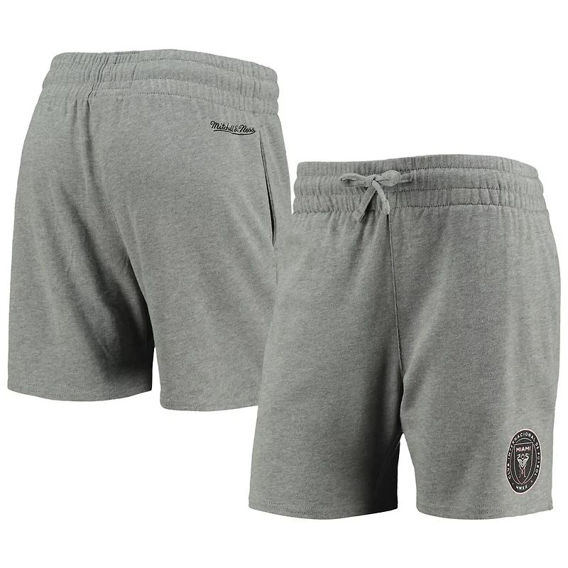 Mitchell  Ness Heathered Gray Inter Miami CF Logo Shorts