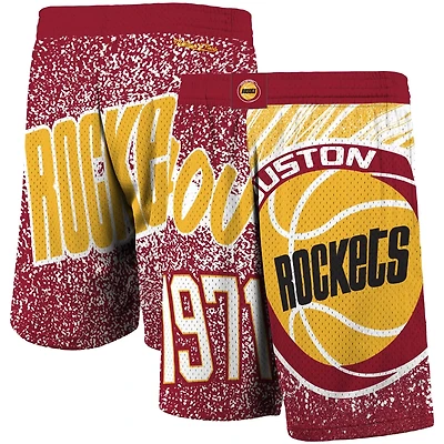 Mitchell Ness Houston Rockets Hardwood Classics Jumbotron Sublimated Shorts