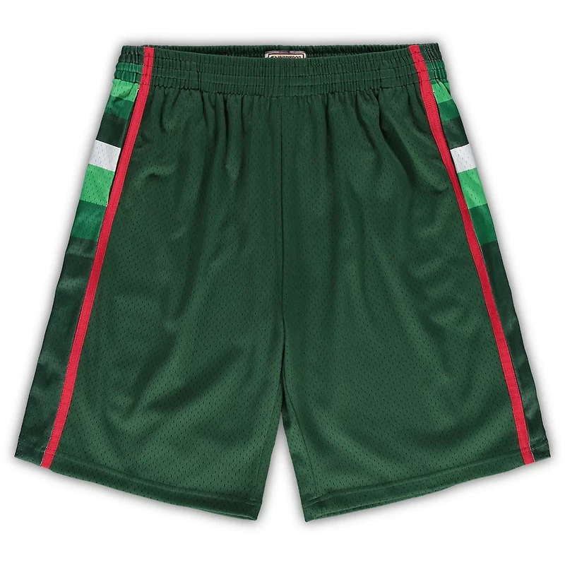 Mitchell Ness Hunter Milwaukee Bucks Big Tall Hardwood Classics Team Swingman Shorts