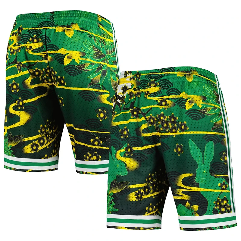 Mitchell  Ness Kelly Boston Celtics Lunar New Year Swingman Shorts