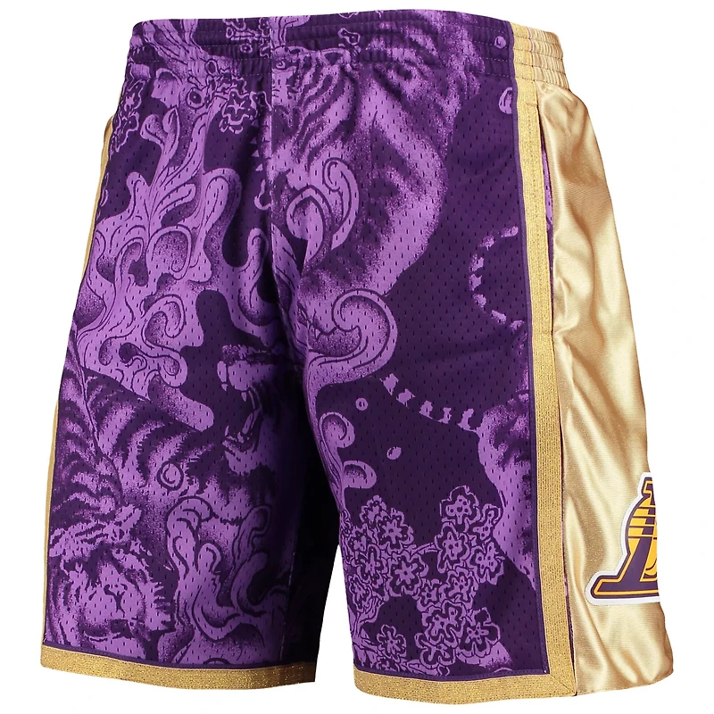 Mitchell  Ness Los Angeles Lakers Hardwood Classics Lunar New Year Swingman Shorts