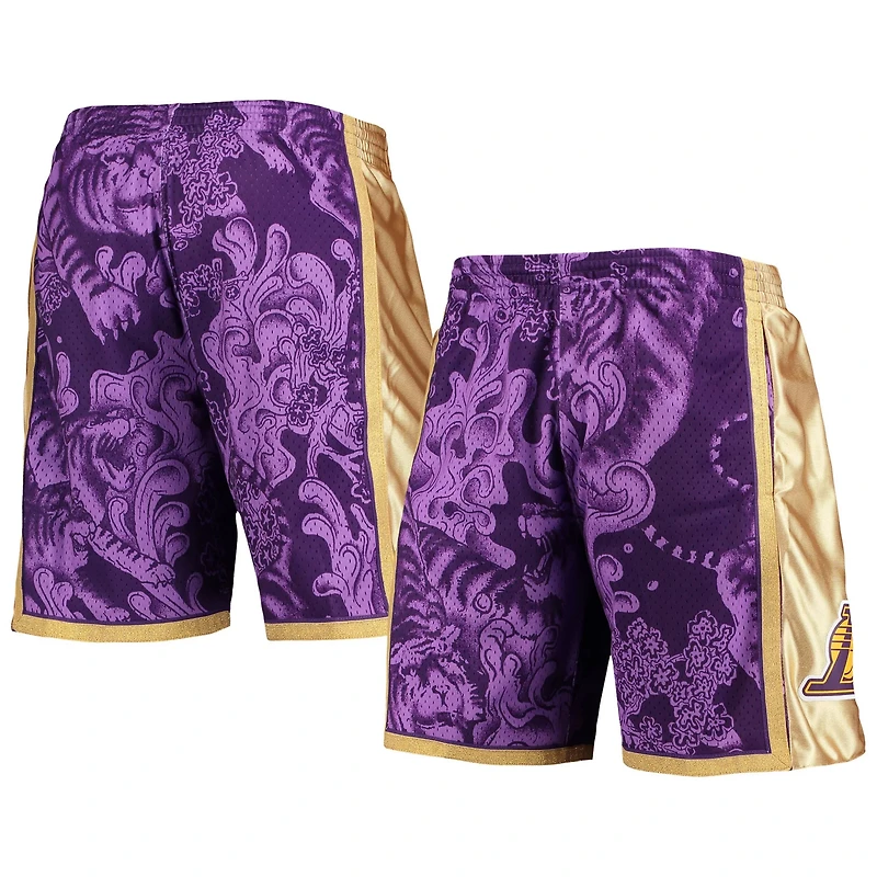 Mitchell  Ness Los Angeles Lakers Hardwood Classics Lunar New Year Swingman Shorts