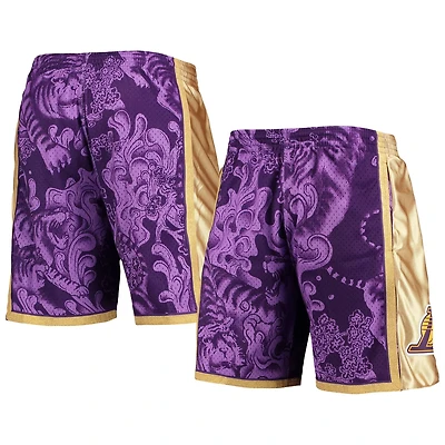 Mitchell  Ness Los Angeles Lakers Hardwood Classics Lunar New Year Swingman Shorts