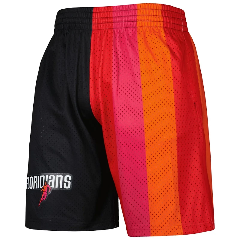 Mitchell Ness Miami Heat Hardwood Classics 2005 Split Swingman Shorts