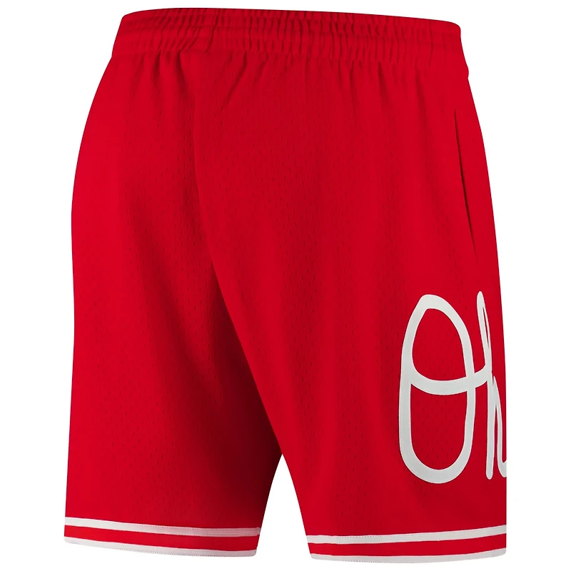 Mitchell  Ness Ohio State Buckeyes Team ID Current Logo Mesh Shorts