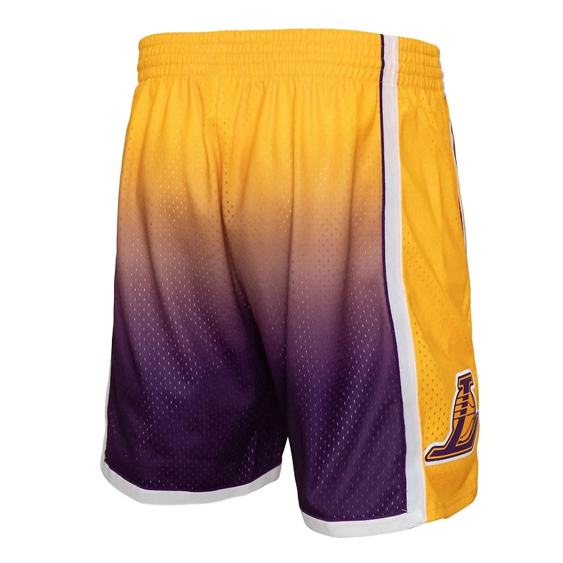 Mitchell Ness Los Angeles Lakers 2009 10 Hardwood Classics Fadeaway Reload 30 Swingman Shorts