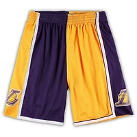 Mitchell  Ness Purple Los Angeles Lakers Big Tall Hardwood Classics Split Swingman Shorts