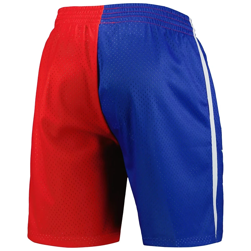 Mitchell  Ness Red Washington Bullets Hardwood Classics 1996 Split Swingman Shorts