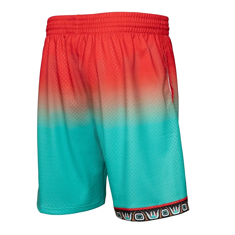 Mitchell  Ness Teal Vancouver Grizzlies 1996 97 Hardwood Classics Fadeaway Reload 30 Swingman Shorts